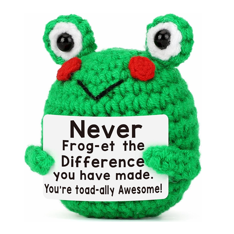 Home And Textiles Today - Funny Crochet Frog Figurines Emotional Support