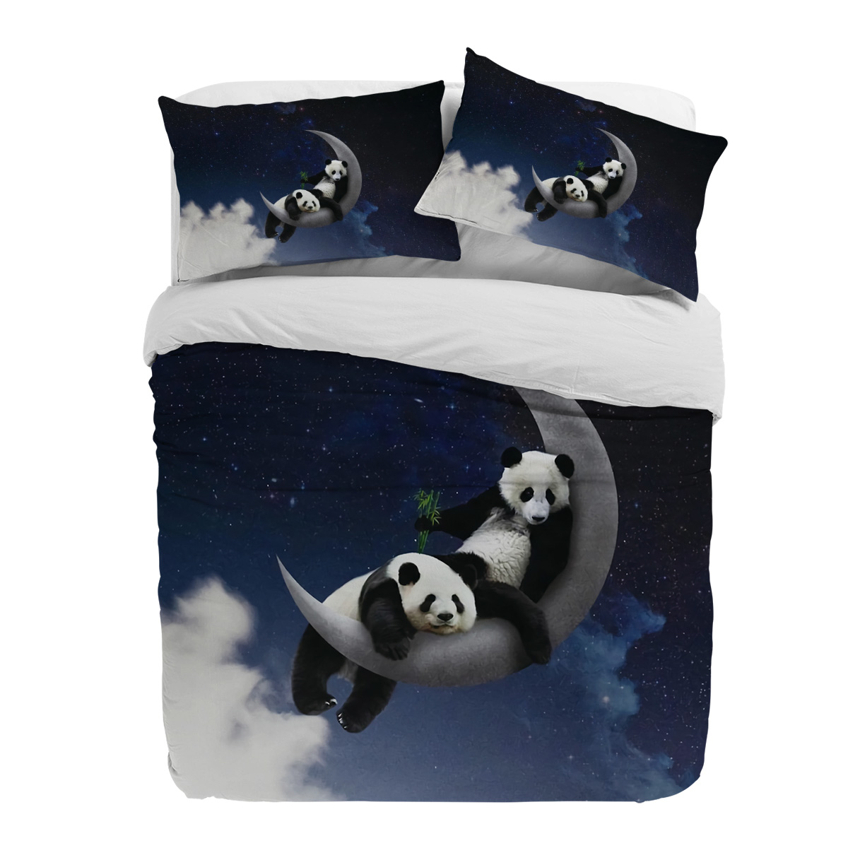Home Textiles Bedding - Moon Night Sky Panda Bamboo Star