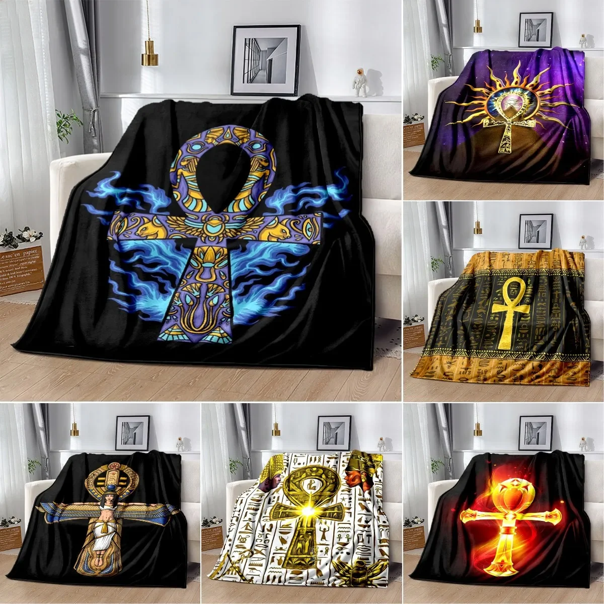 Egypt Blanket Cross Flannel Th - Home Textiles Egypt 评论和价格
