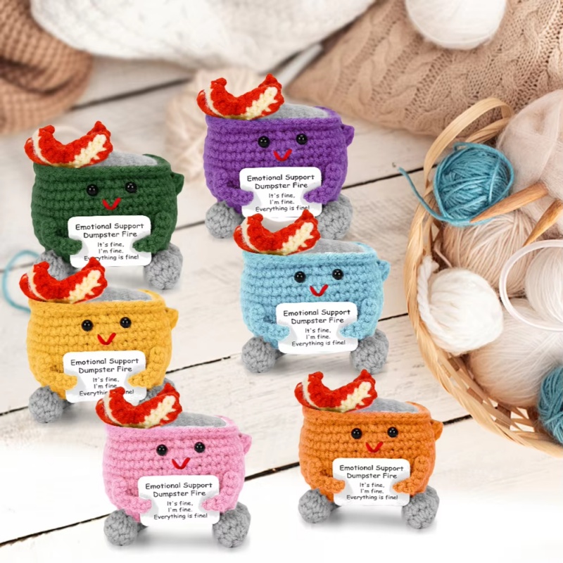 Handmade Crochet Dumpster Fire - Home And Textiles Today 评论和价格