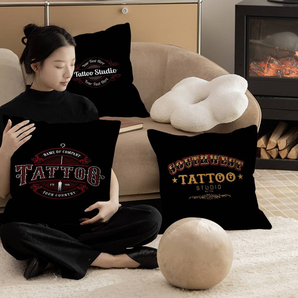 Tattoo Shop Logo Cushion Cover - Home Textiles Logo 评论和价格
