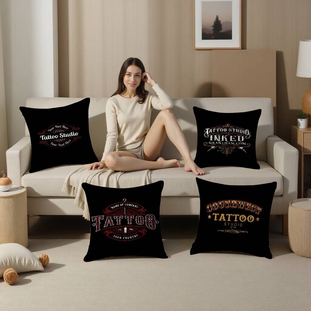 Tattoo Shop Logo Cushion Cover - Home Textiles Logo 评论和价格