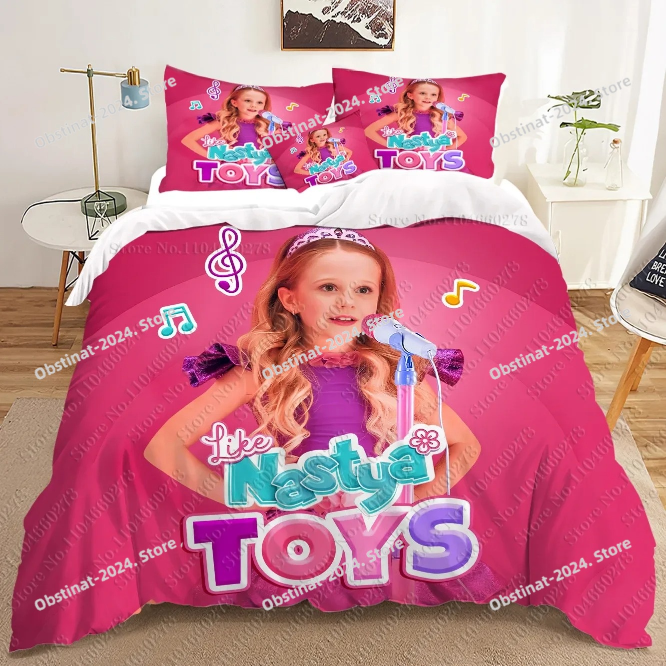 fashion Anime Nastya 3D Beddin - Home Textiles Bedding 评论和价格