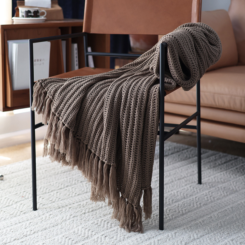 Chunky Solid Knit Throw Blanke - Throw Blanket Chunky Knit 评论和价格