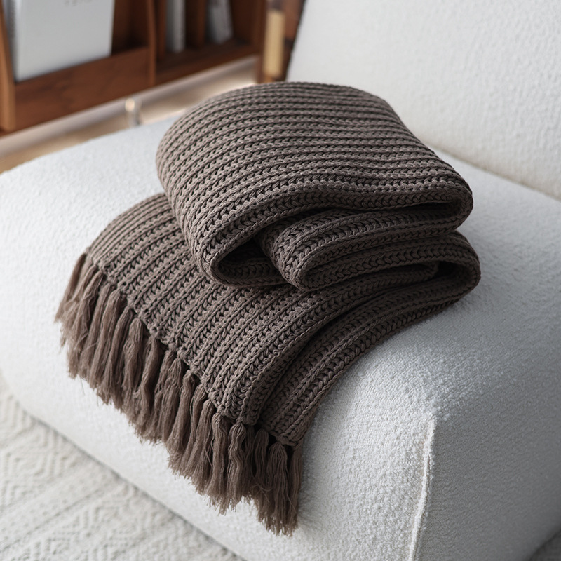 Chunky Solid Knit Throw Blanke - Throw Blanket Chunky Knit 评论和价格
