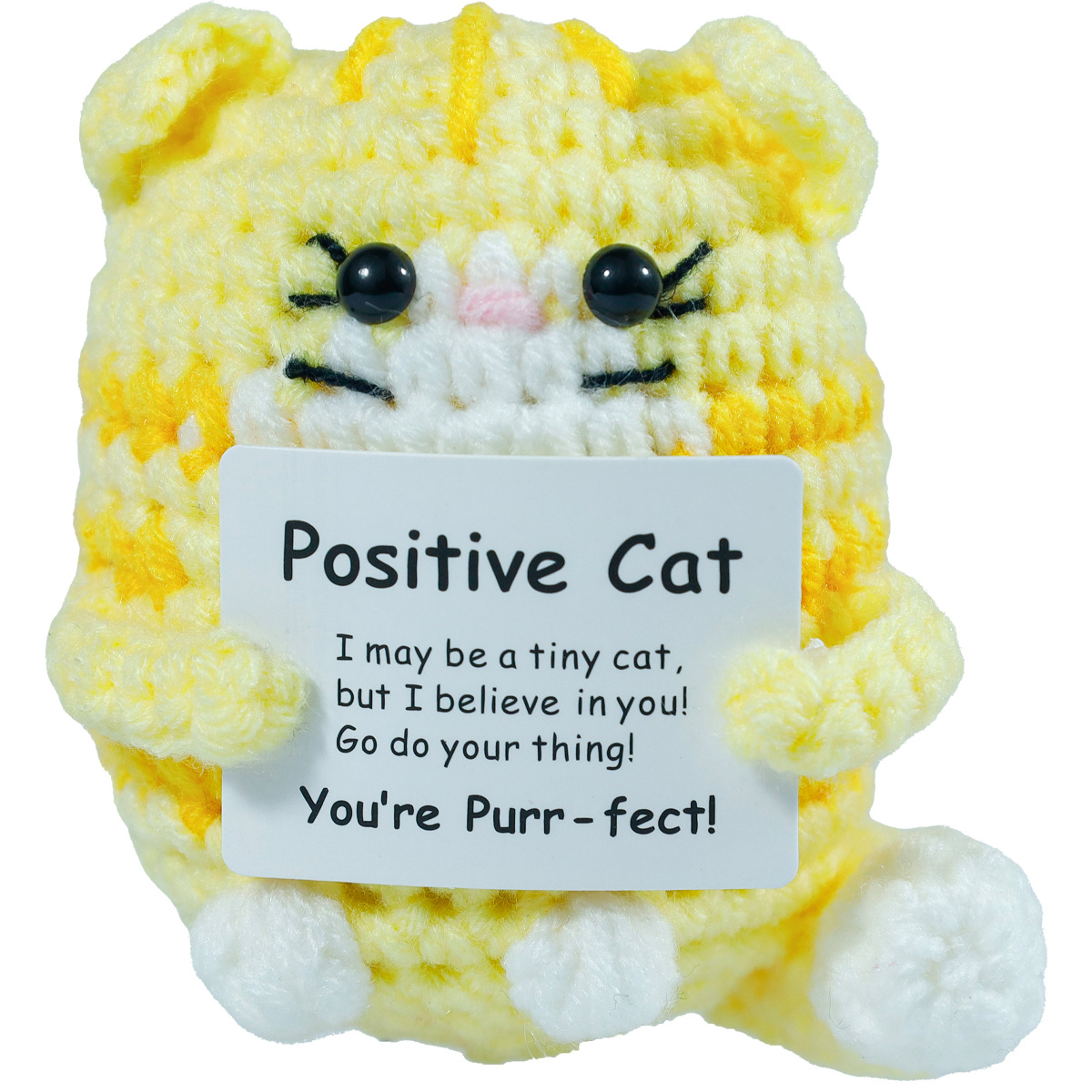 Funny Crochet Positive Cat Dol - Home And Textiles Today 评论和价格