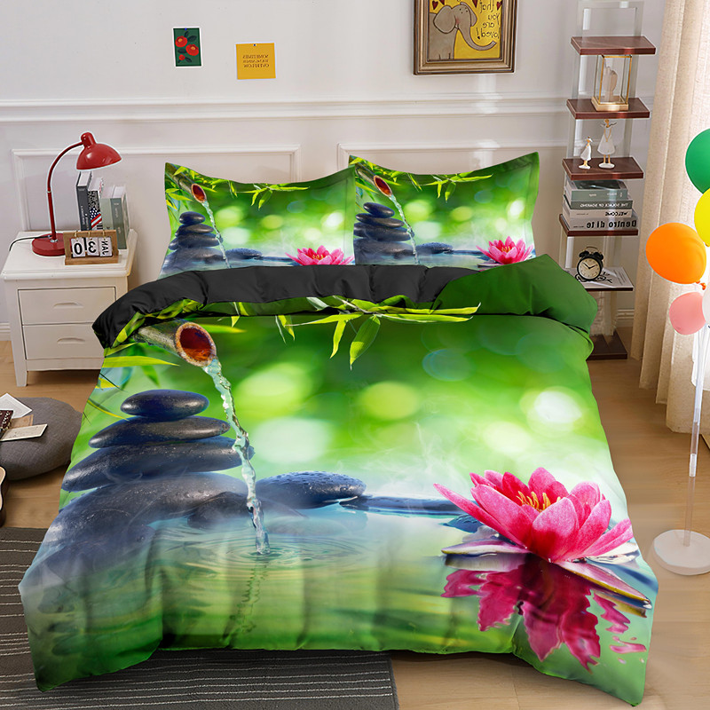 Zen Stone Green Bamboo Duvet C - Home Textiles Bedding 评论和价格