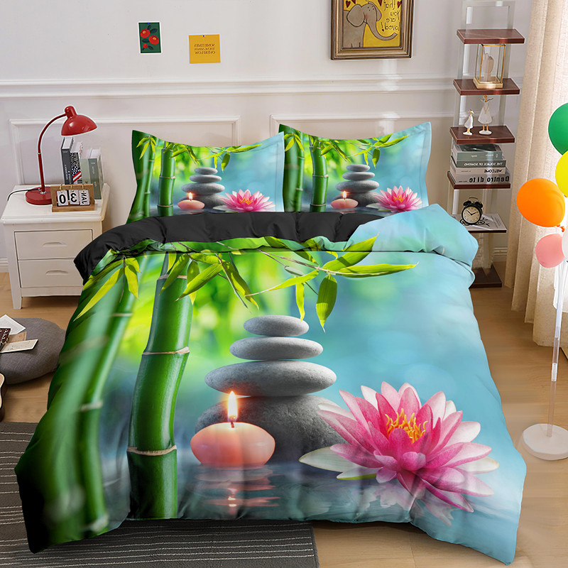 Zen Stone Green Bamboo Duvet C - Home Textiles Bedding 评论和价格