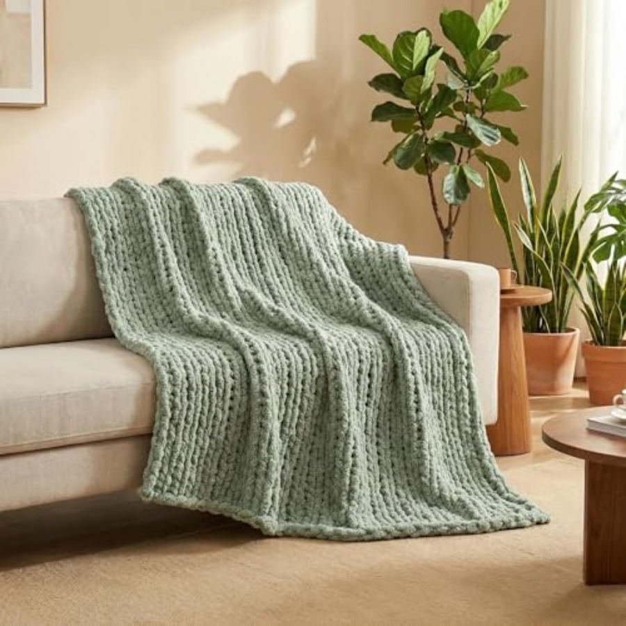 Chunky Knit Throw Blanket for  - Throw Blanket Chunky Knit 评论和价格