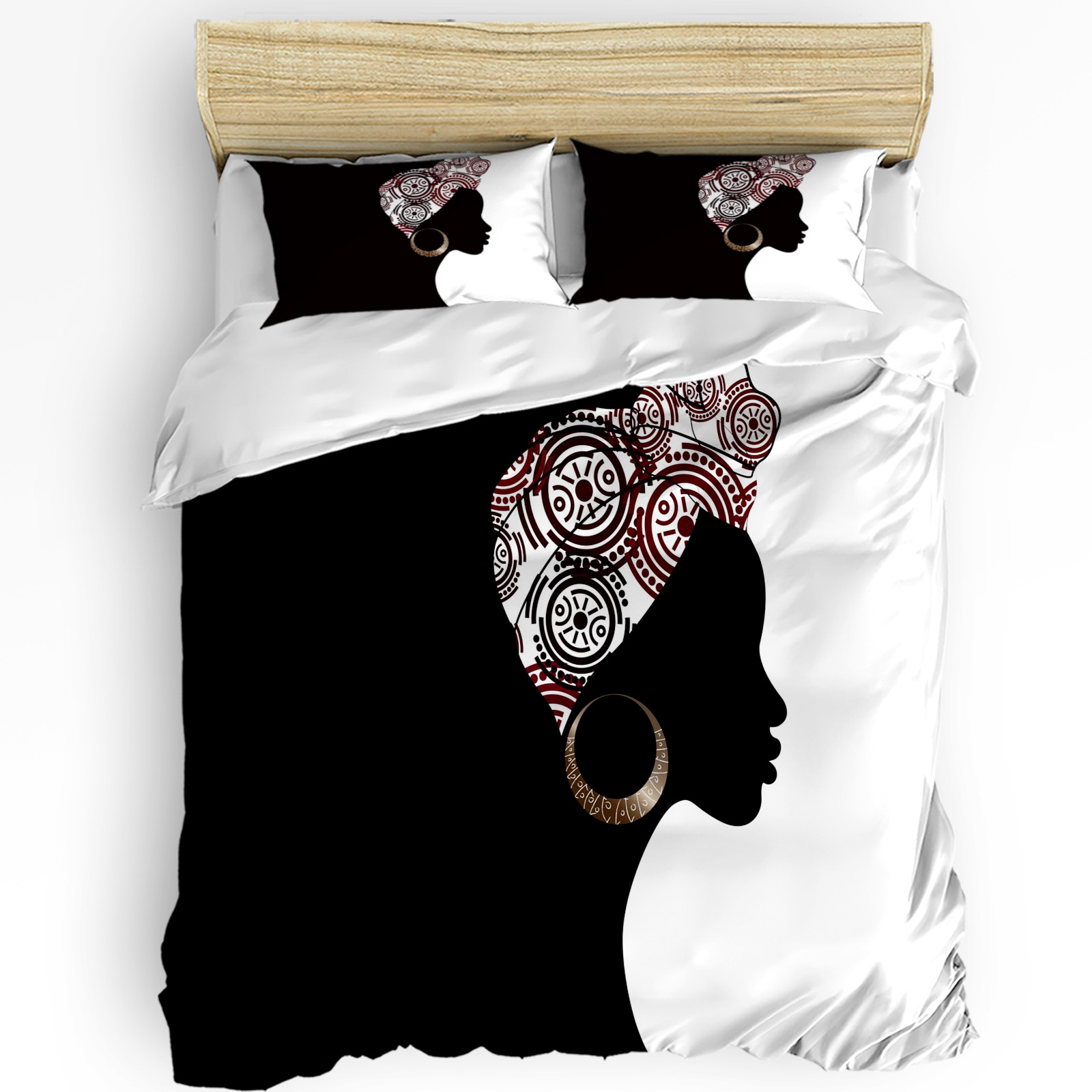 Black Woman Black White Beddin - Home Textiles Bedding 评论和价格