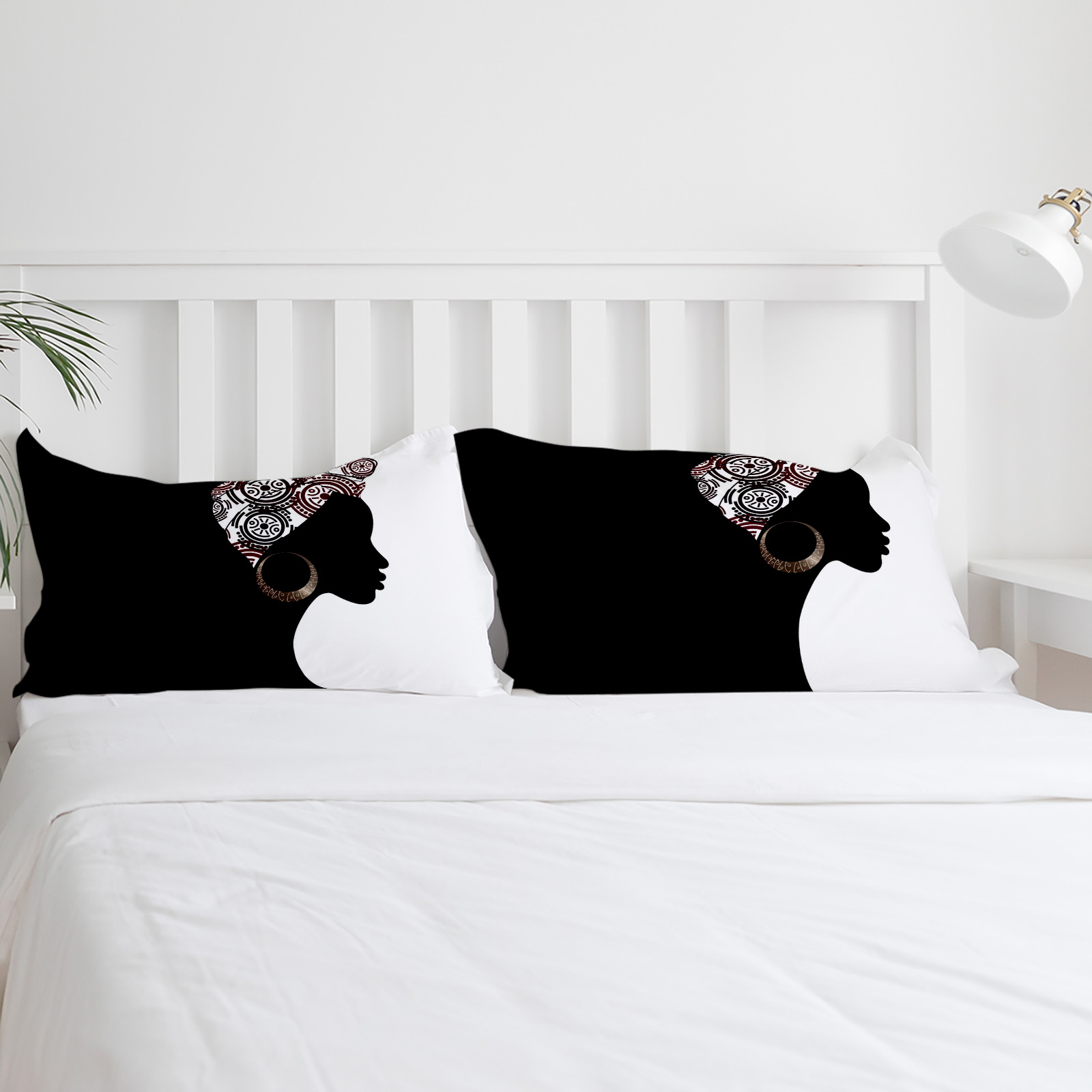 Black Woman Black White Beddin - Home Textiles Bedding 评论和价格