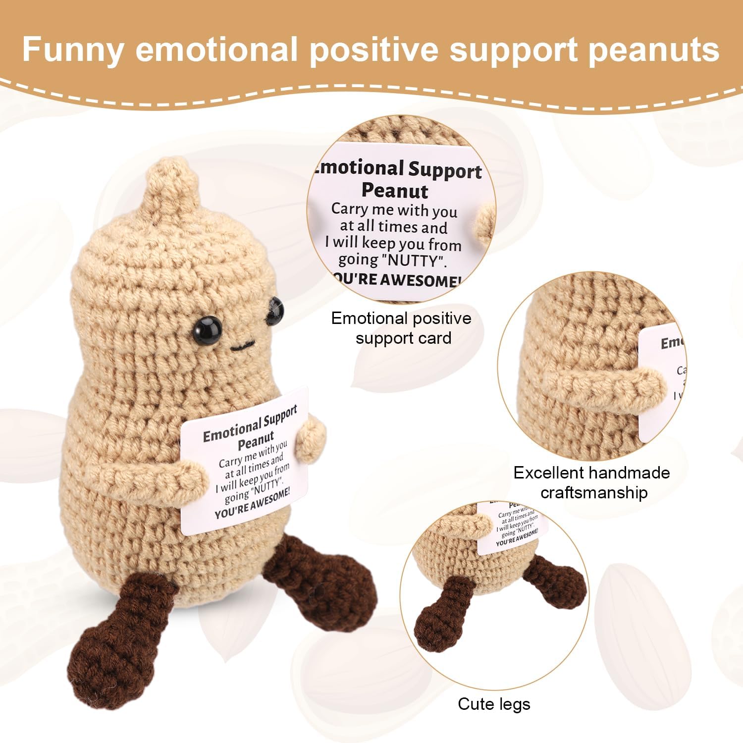 Funny Crochet Peanut Handmade  - Home And Textiles Today 评论和价格