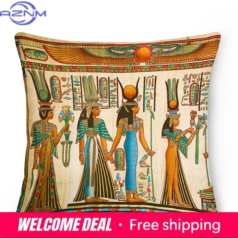 Egyptian Cushion Cover Ancient - Home Textiles Egypt 评论和价格